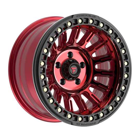 Fittipaldi FB152 Custom Wheel Gloss Red Machined with Red Tint and Gloss Black Ring