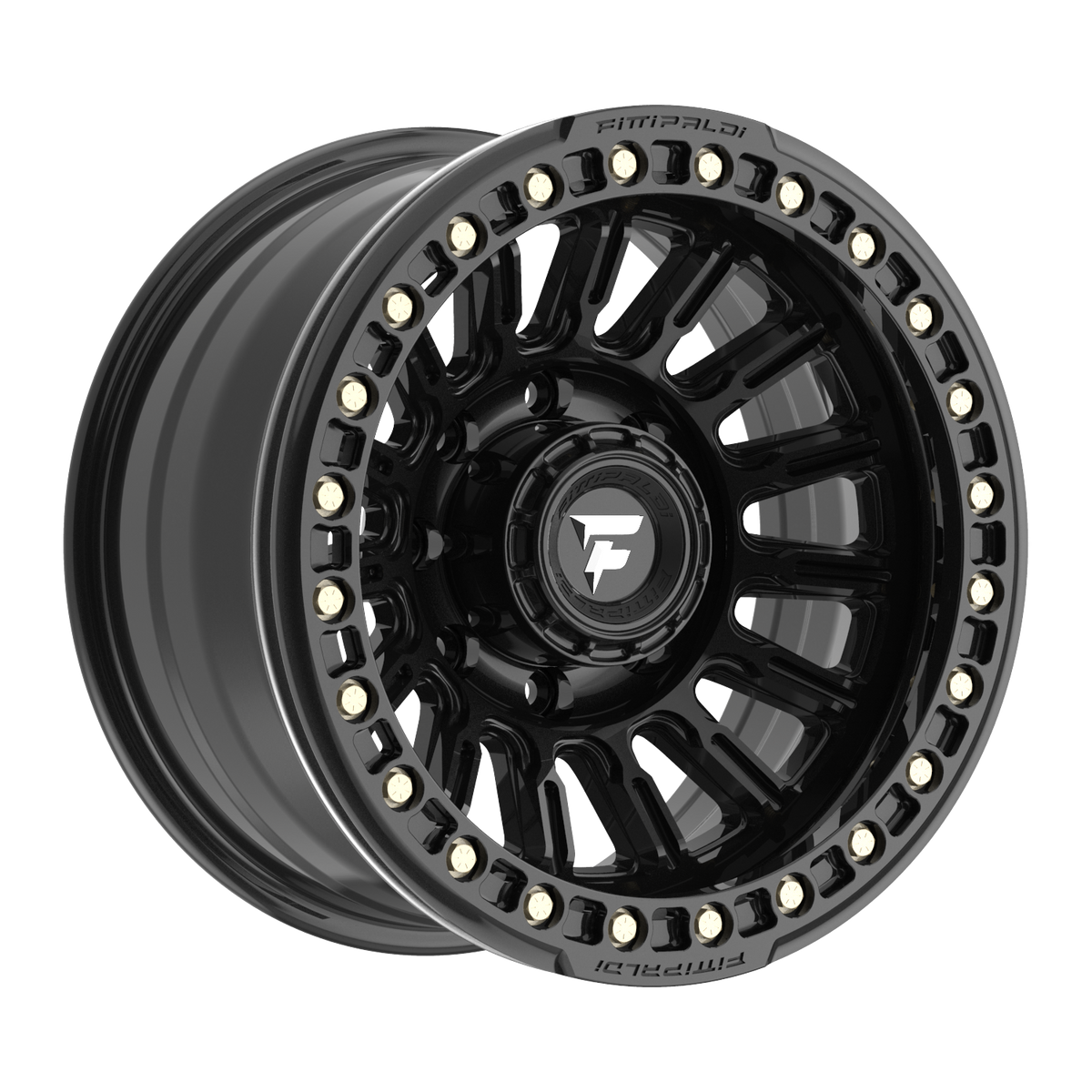 Fittipaldi FB152 Custom Wheel Satin Black with Gloss Black Forged Ring