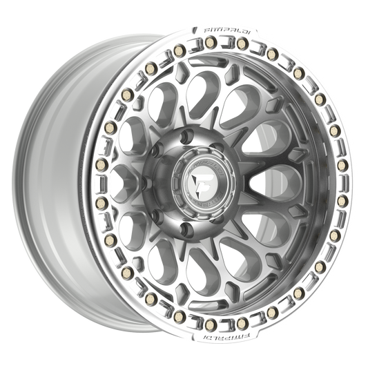 Fittipaldi FB153 Custom Wheel Gloss Silver Machined with Machined Ring
