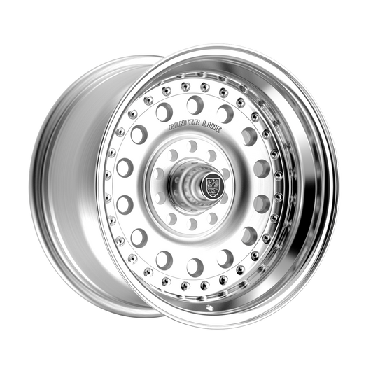 Center Line Pro Stock Custom Wheel Brushed Center with Polished Step Lip