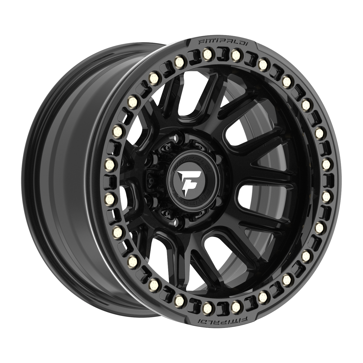 Fittipaldi FB151 Custom Wheel Satin Black with Gloss Black Forged Ring