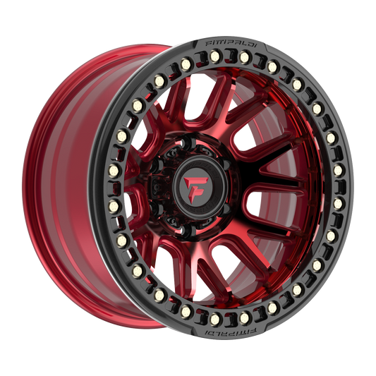 Fittipaldi FB151 Custom Wheel Gloss Red Machined with Red Tint and Gloss Black Ring