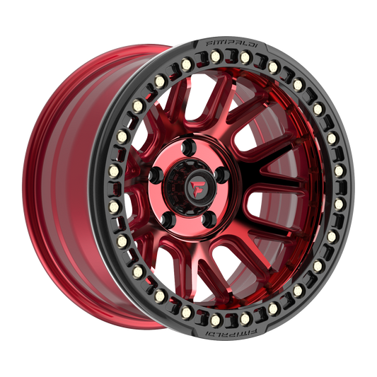 Fittipaldi FB151 Custom Wheel Gloss Red Machined with Red Tint and Gloss Black Ring