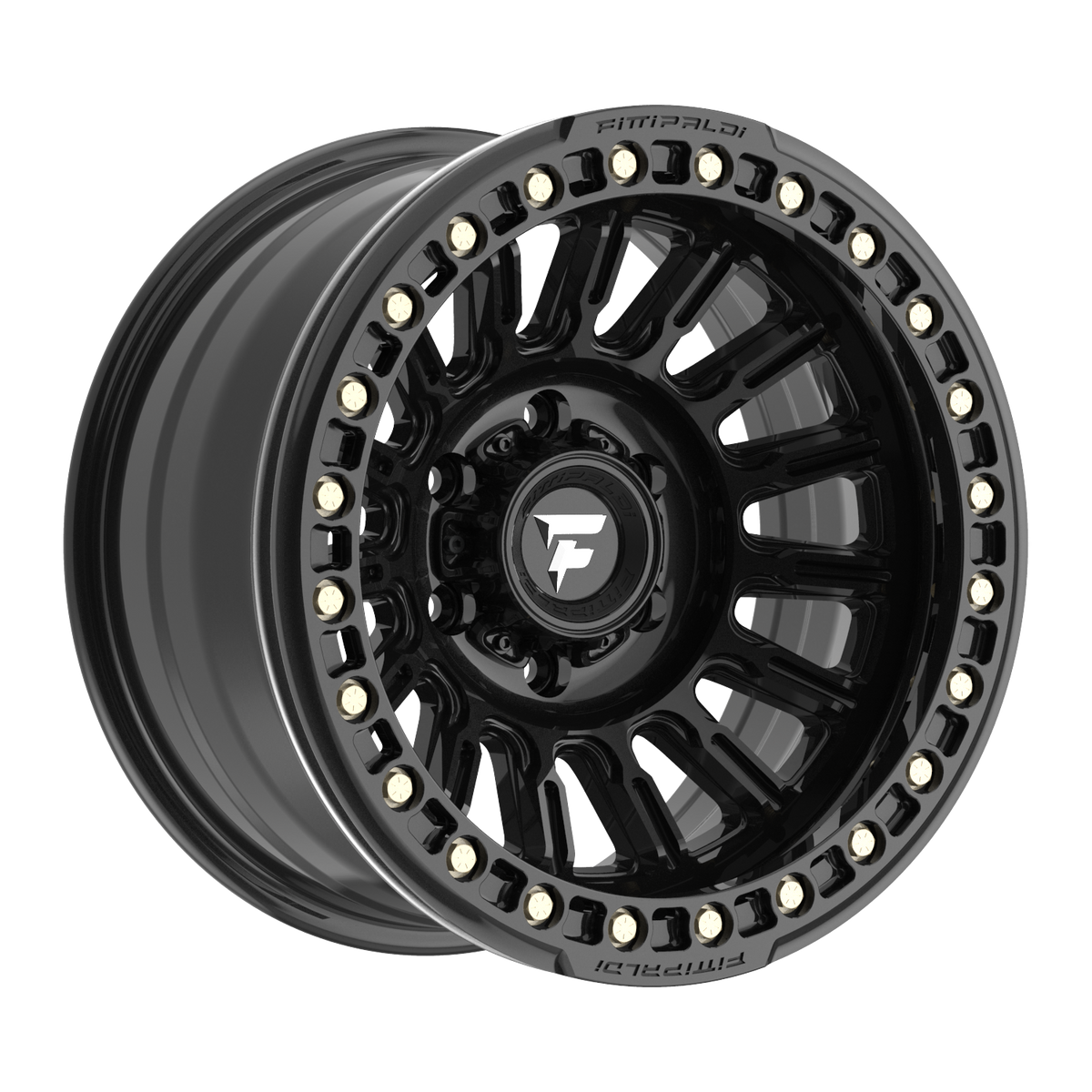 Fittipaldi FB152 Custom Wheel Satin Black with Gloss Black Forged Ring