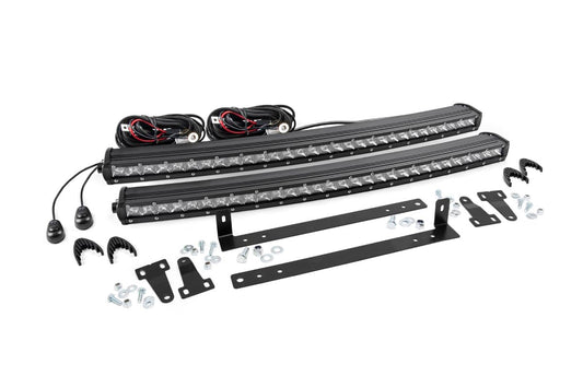 Rough Country LED Light Kit | Grille Mount | Dual 30" Chrome Single Row | Ford F-150 (09-14)