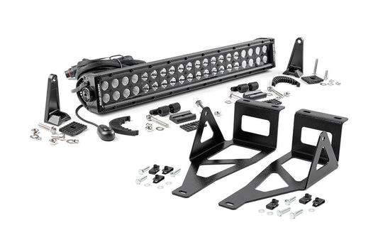 Rough Country LED Light Kit | Bumper Mount | 20" Black Dual Row | Ford F-250/F-350 Super Duty (05-07)