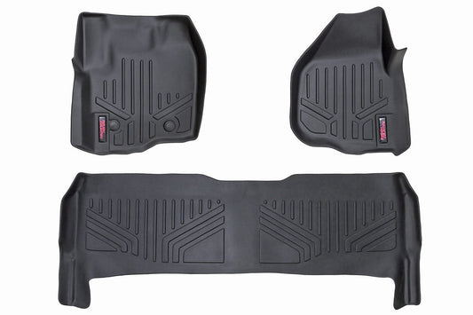 Rough Country Floor Mats | FR & RR | Raised FR Pedal | Ford F-250/F-350 Super Duty (12-16)