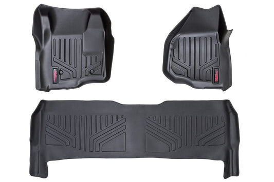 Rough Country Floor Mats | FR & RR | Depressed Pedal | Ford F-250/F-350 Super Duty (11-16)