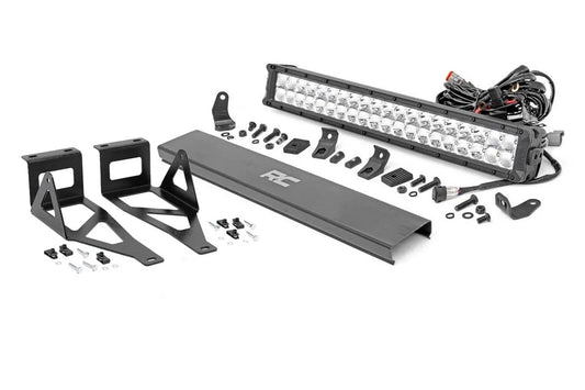 Rough Country LED Light Kit | Bumper | 20" Chrome Dual Row | Amber DRL | Ford F-250/F-350 Super Duty (05-07)