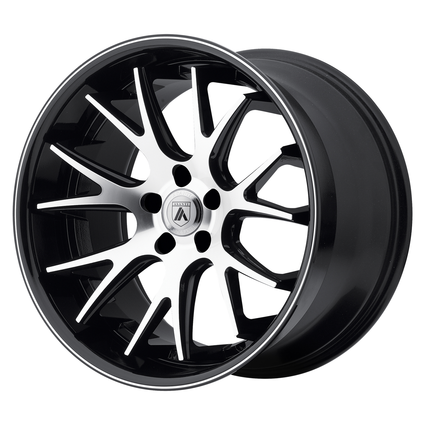 Asanti Black ABL-3 CASTOR SILVER MACHINED WITH SS LIP