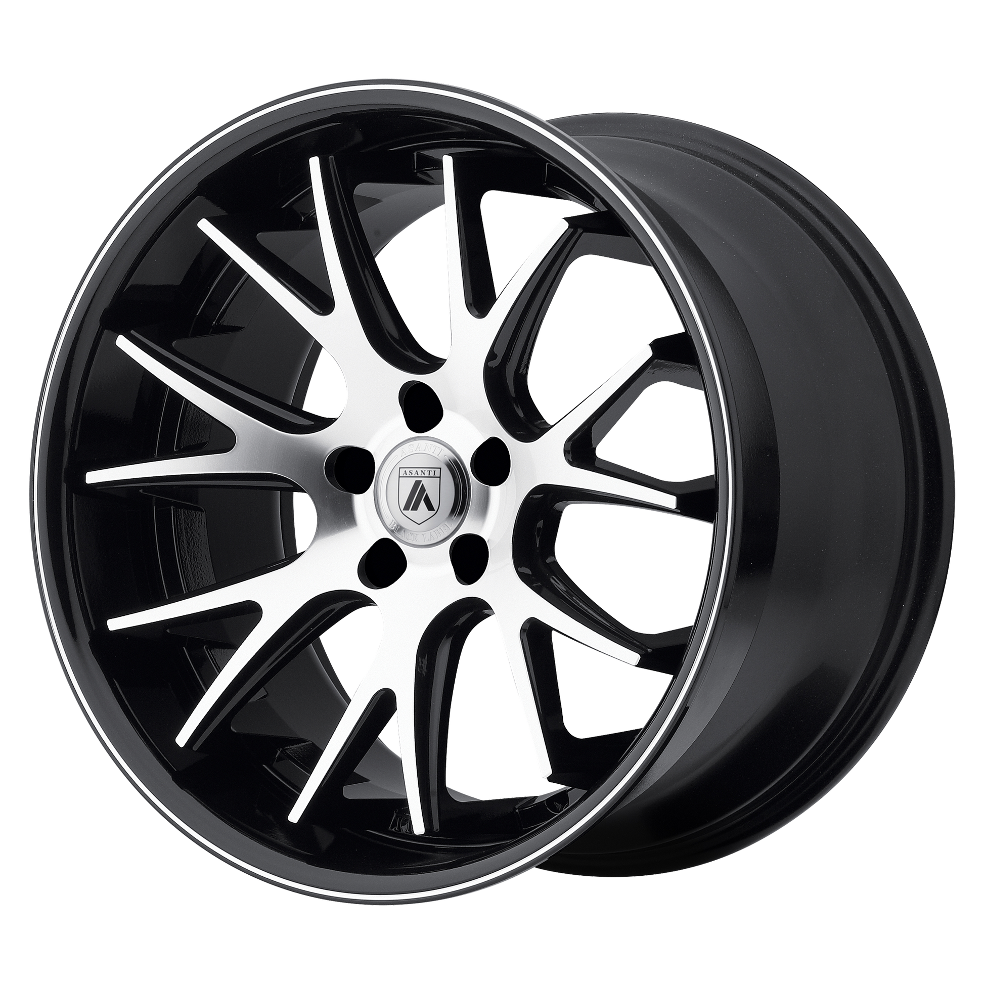 Asanti Black ABL-3 CASTOR SILVER MACHINED WITH SS LIP