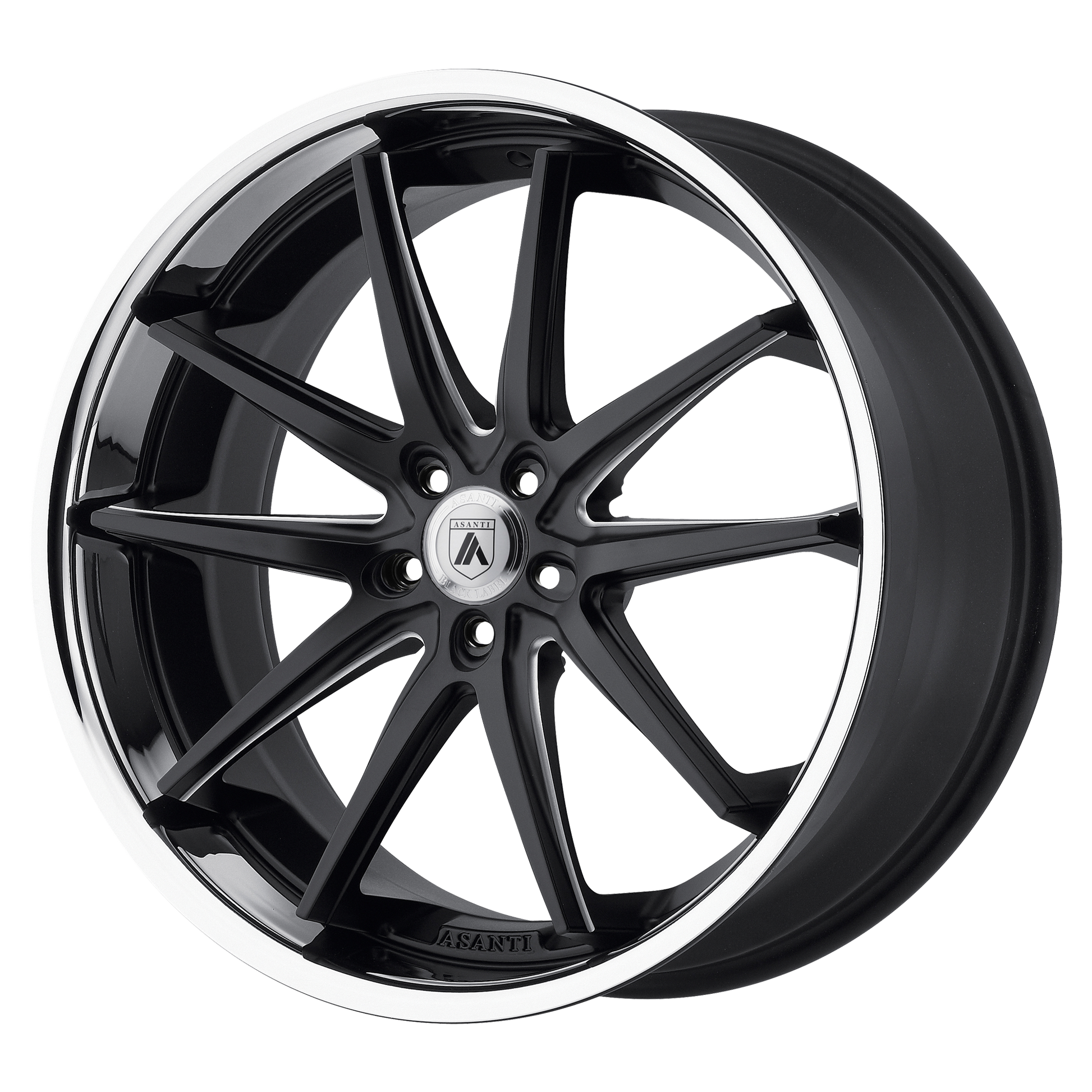 Asanti Black ABL-5 ALTAIR MATTE BLACK MILLED SS LIP