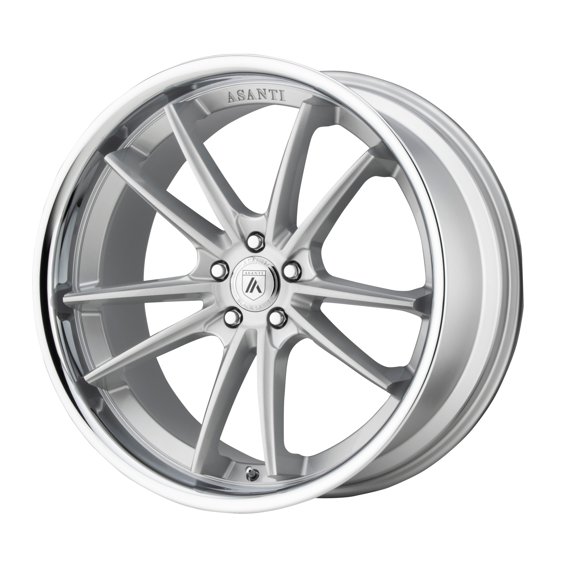 Asanti Black ABL-23 SIGMA BRUSHED SILVER CHROME LIP
