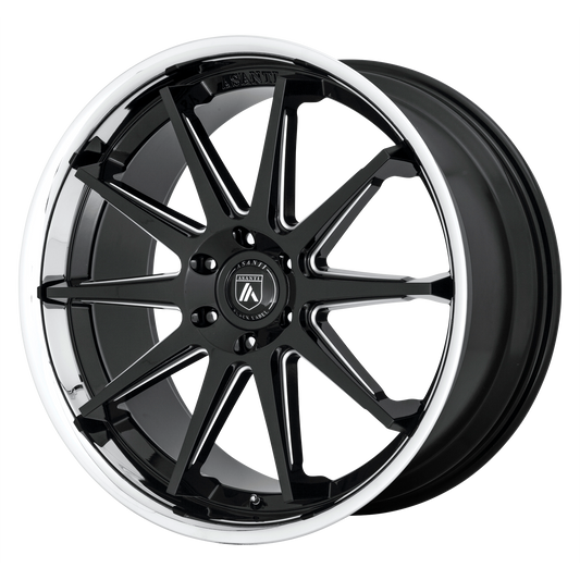 Asanti Black ABL-29 EMPEROR GLOSS BLACK MILLED WITH CHROME LIP