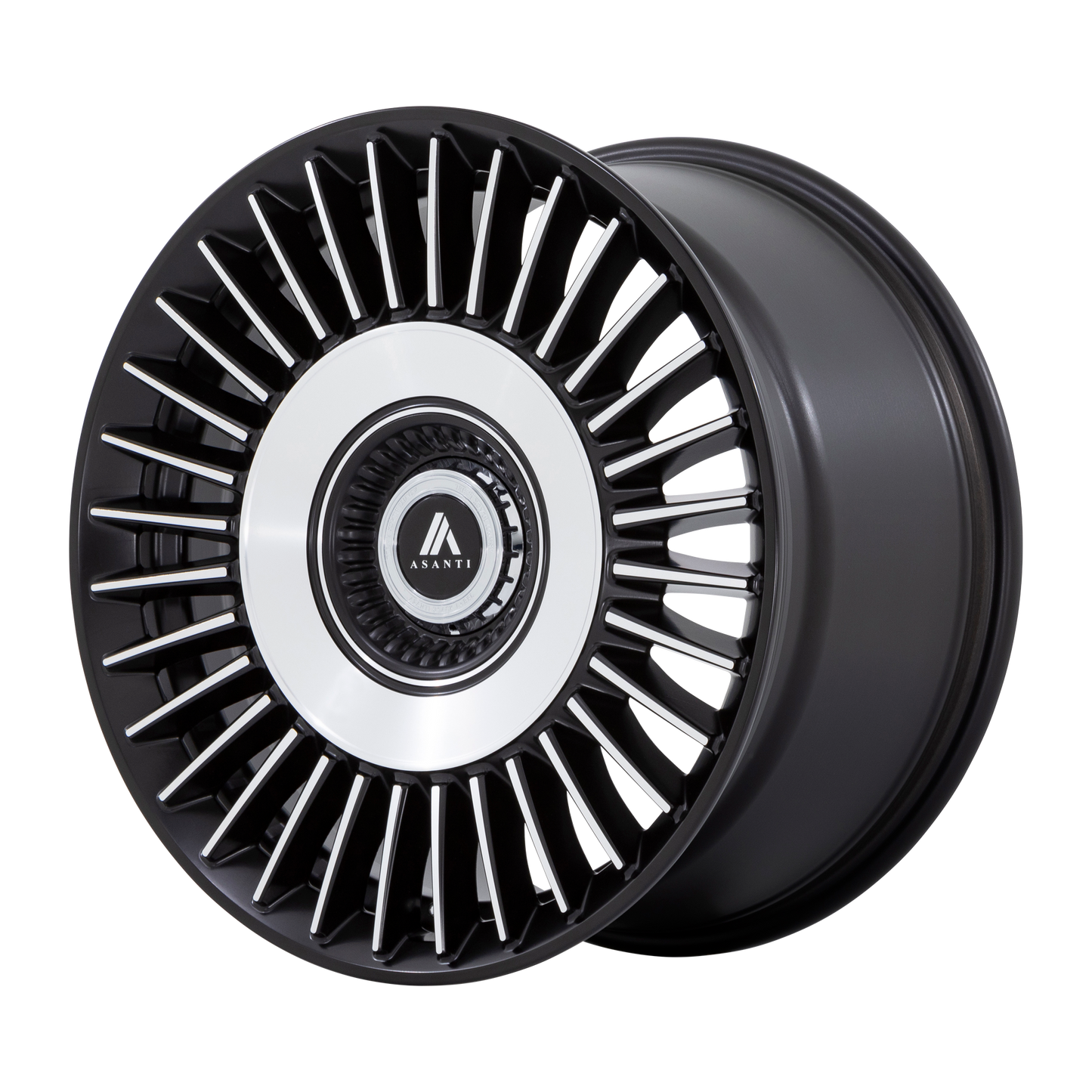 Asanti Black  SATIN BLACK WITH BRIGHT MACHINED FACE