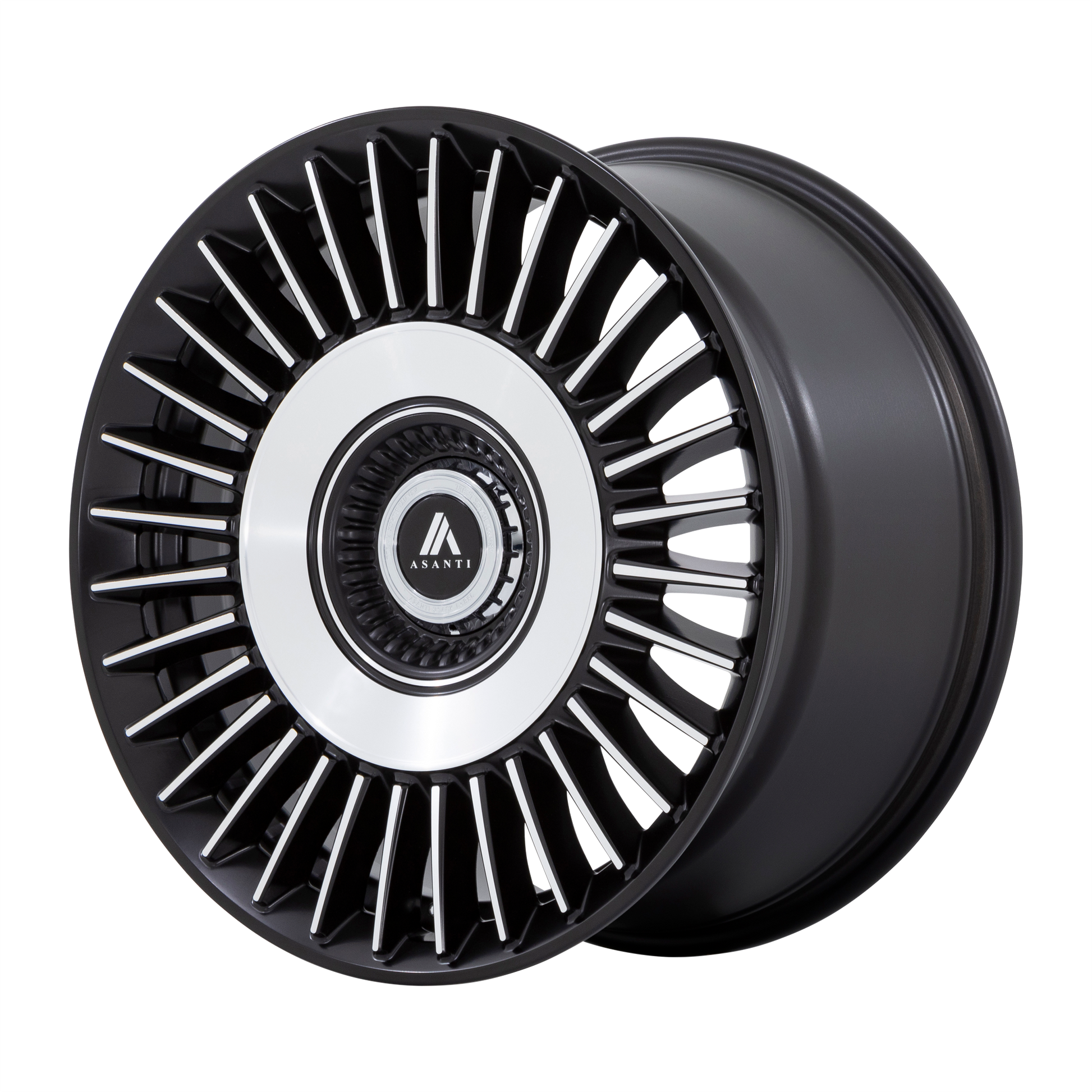 Asanti Black  SATIN BLACK WITH BRIGHT MACHINED FACE