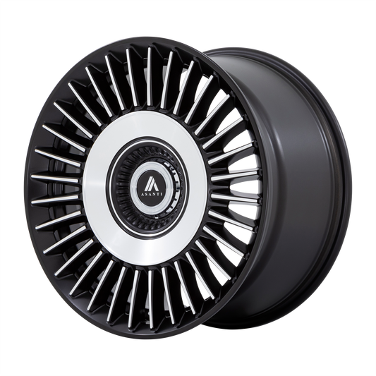 Asanti Black  SATIN BLACK WITH BRIGHT MACHINED FACE