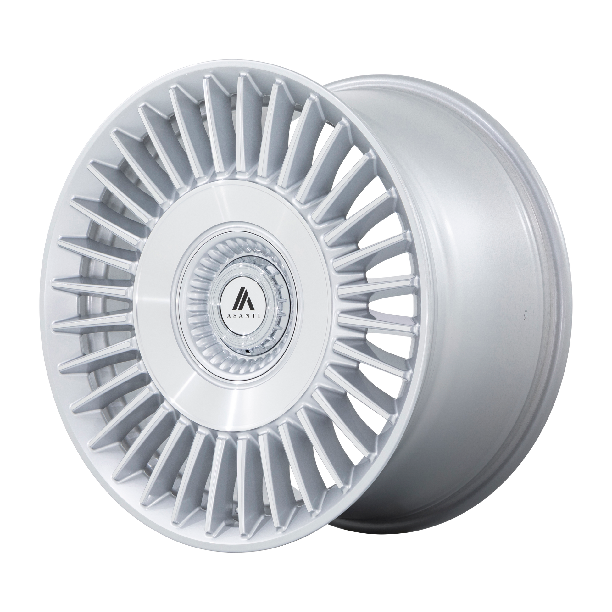 Asanti Black AB040 TIARA GLOSS SILVER WITH BRIGHT MACHINED FACE