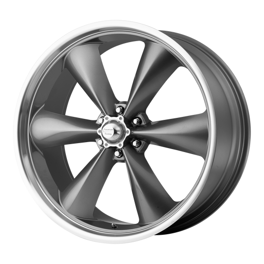 American Racing AR104 TORQ THRUST ST MAGNESIUM GRAY W/ MACH LIP