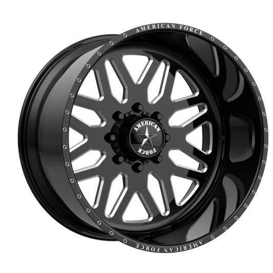 American Force AFW B02 TRAX SS GLOSS BLACK MACHINED