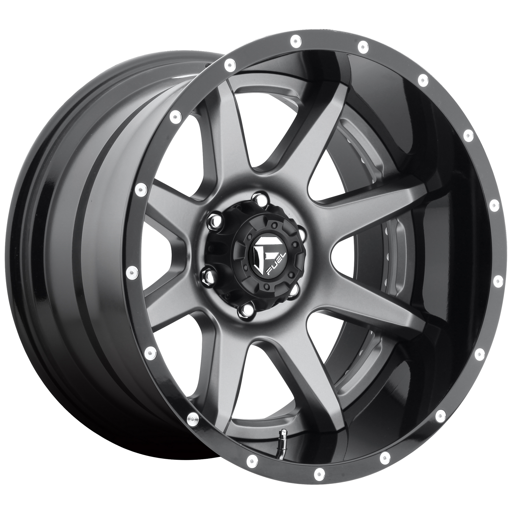 Fuel D238 RAMPAGE MATTE GUN METAL BLACK LIP