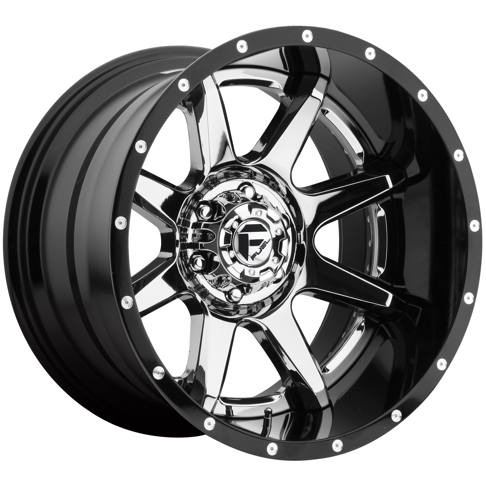 Fuel D247 RAMPAGE CHROME PLATED GLOSS BLACK LIP