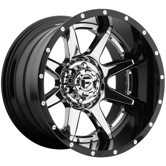 Fuel D247 RAMPAGE CHROME PLATED GLOSS BLACK LIP