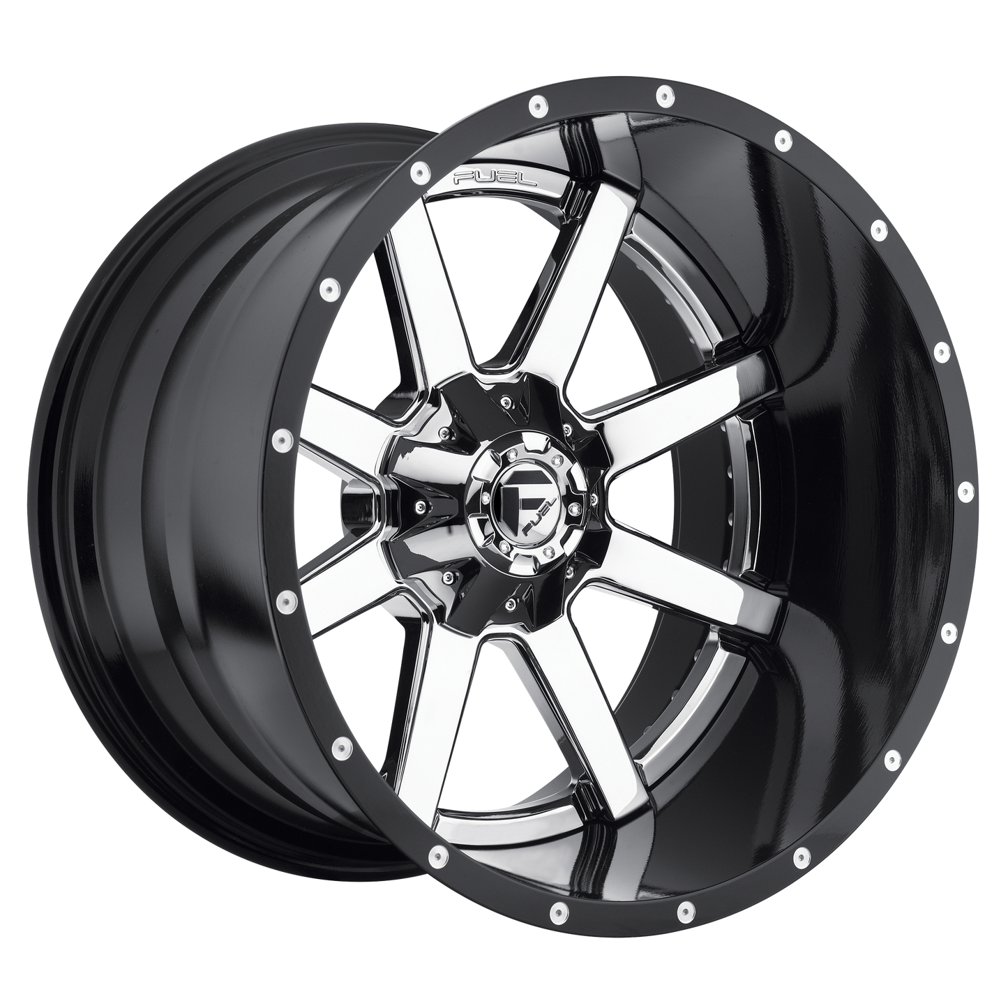 Fuel D260 MAVERICK CHROME PLATED GLOSS BLACK LIP