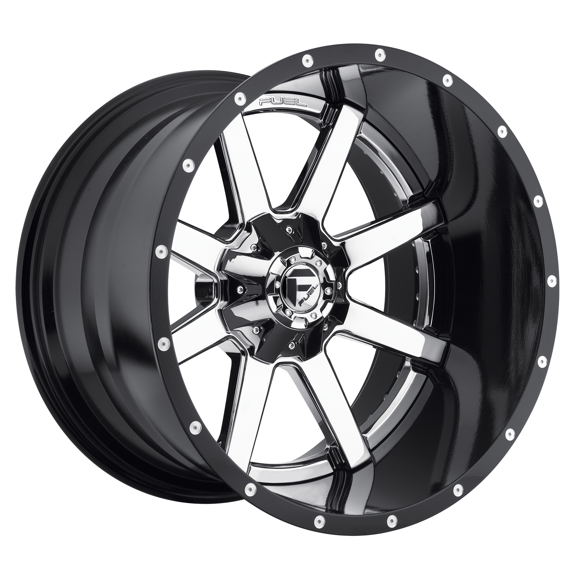 Fuel D260 MAVERICK CHROME PLATED GLOSS BLACK LIP