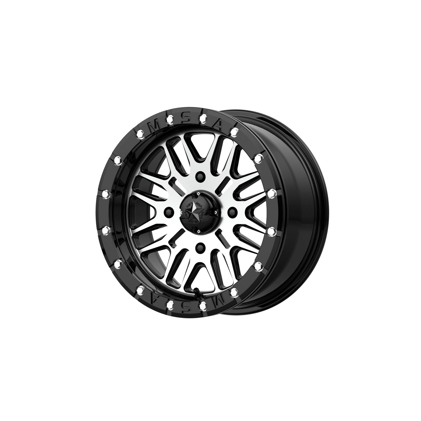 MSA Offroad Wheels M37 BRUTE BEADLOCK GLOSS BLACK MACHINED