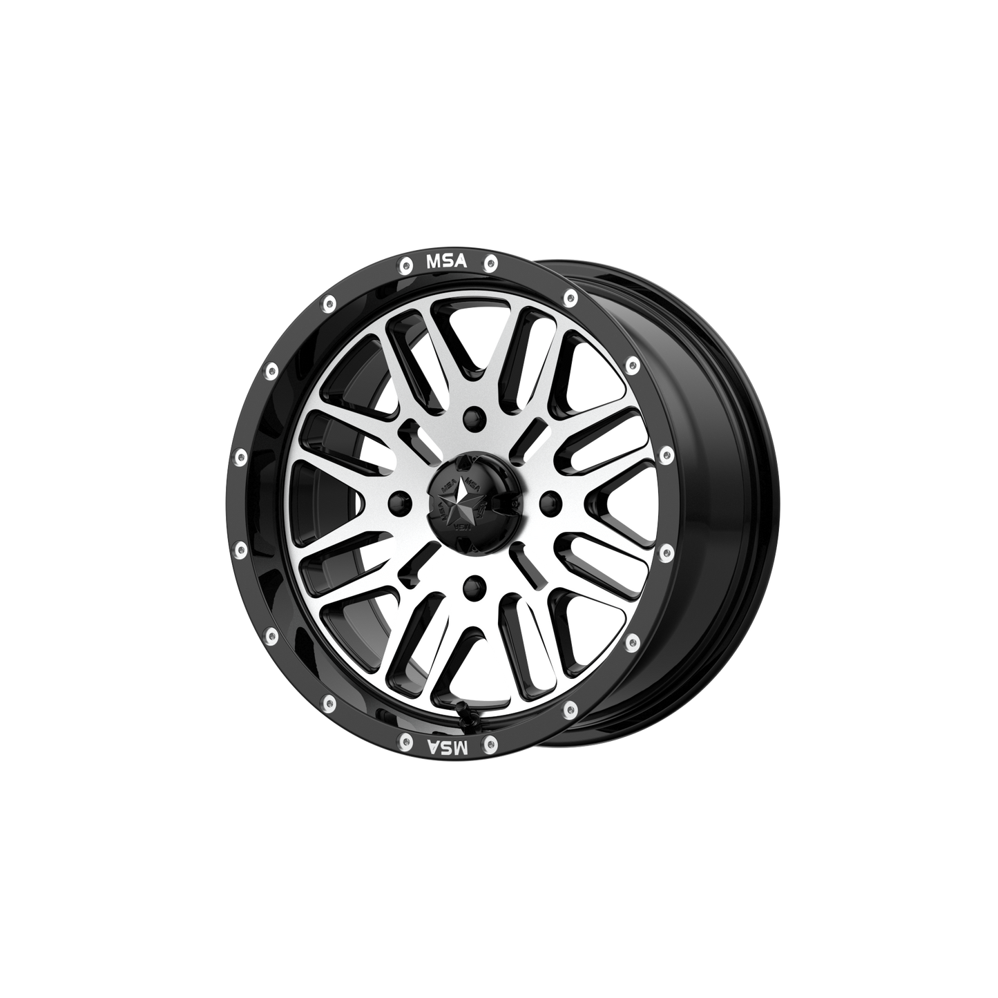 MSA Offroad Wheels M38 BRUTE GLOSS BLACK MACHINED