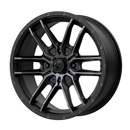 MSA Offroad Wheels M43 FANG SATIN BLACK WITH TITANIUM TINT
