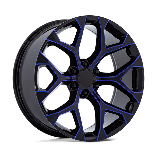Performance Replicas PR176 GLOSS BLACK MACHINED W/ BLUE MILLING