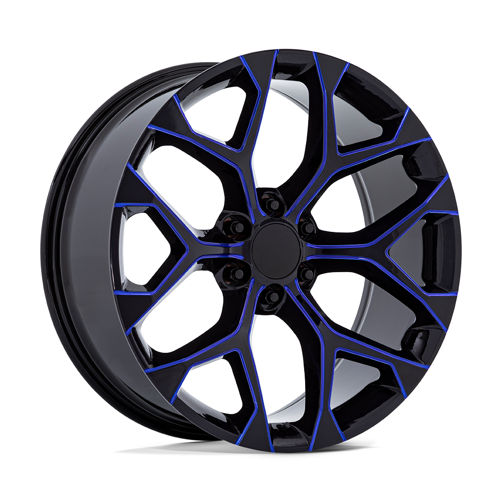 Performance Replicas PR176 GLOSS BLACK MACHINED W/ BLUE MILLING