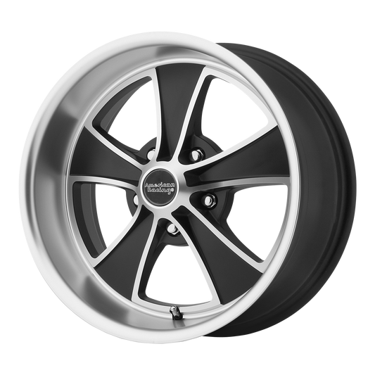 American Racing Vintage VN808 MACH 5 SATIN BLACK MACHINED