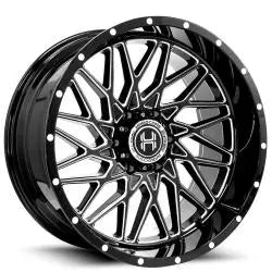 HARDCORE WHEELS HC22 GLOSS BLACK MILLED