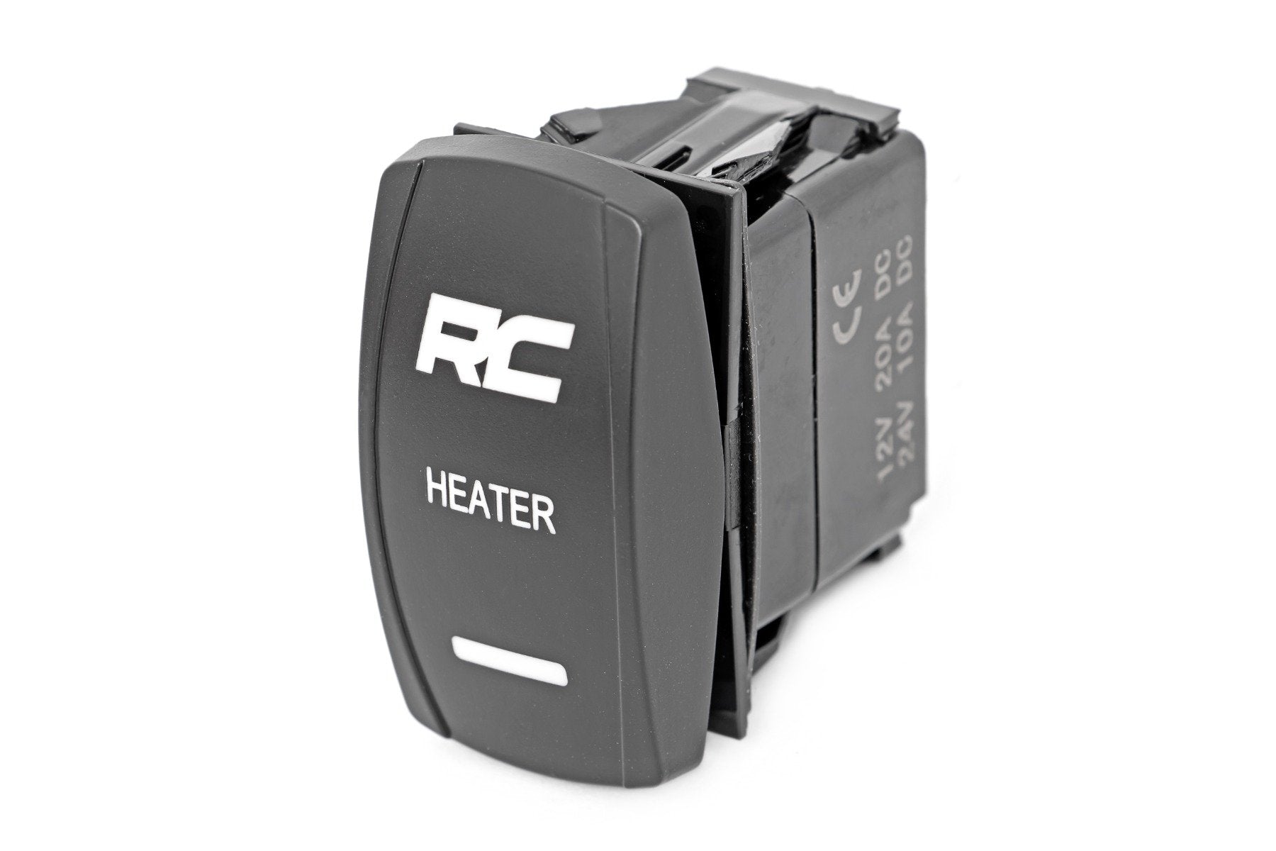 Rough Country Rocker Switch | Cab Heater | 2x1 with Logo | Blue Back Light | Polaris General XP 4 1000