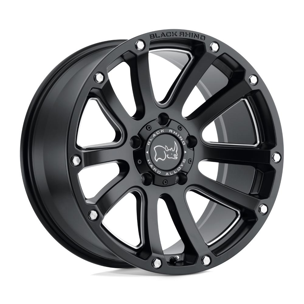 Black Rhino Hard Alloys HIGHLAND MATTE BLACK W/ MILLED SPOKES