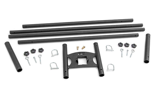 Rough Country Flag Pole Holder | Dual | 2 Inch Hitch | w/ Flag Poles