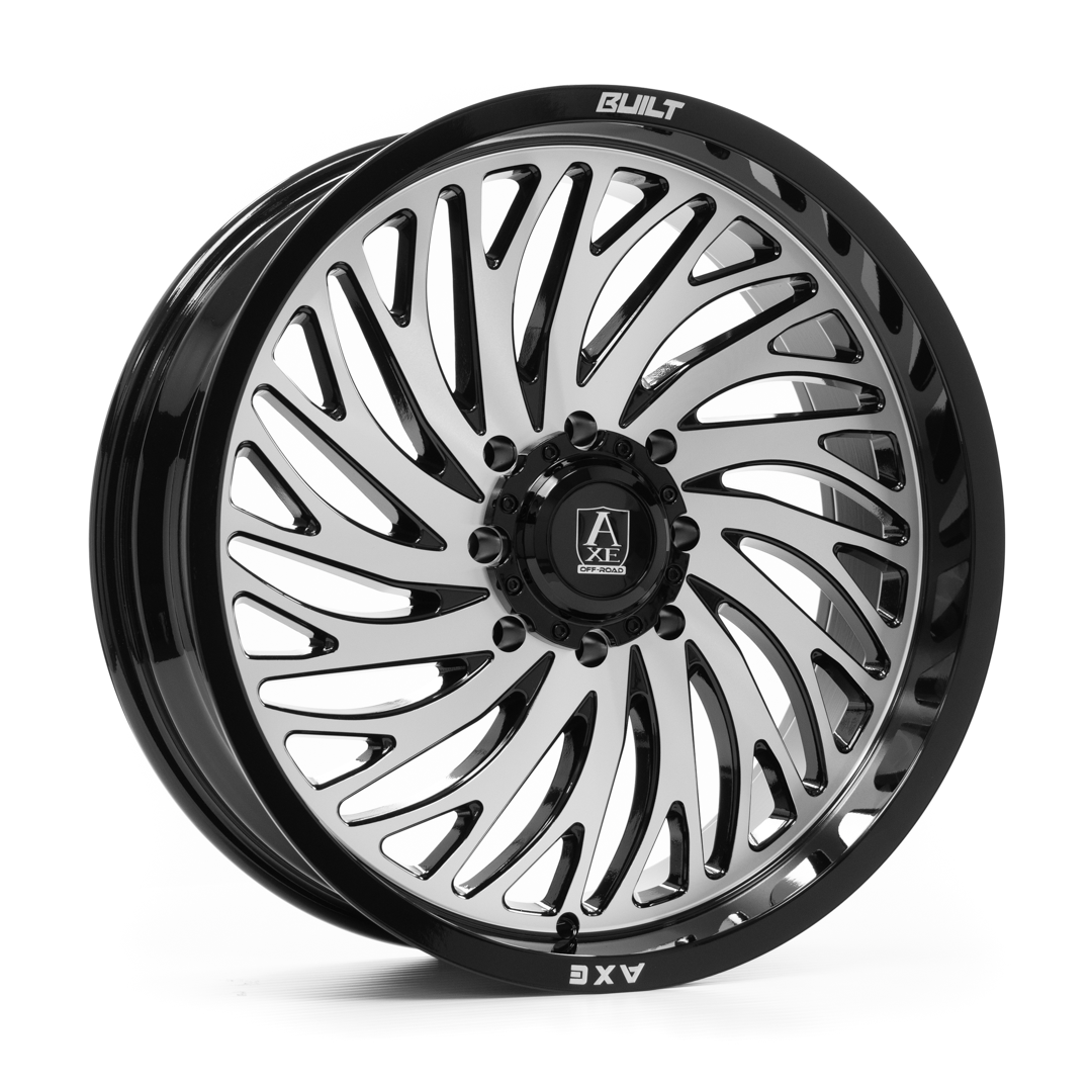 Axe HYDRA UTV Custom Wheel Black and Polished Face