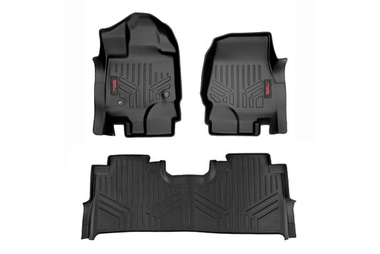 Rough Country Floor Mats | FR & RR | FR Buckets | Ford F-150 (15-25)/F-150 Lightning (22-25)/Raptor (17-25)