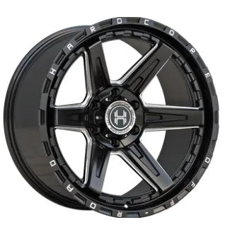 HARDCORE WHEELS HC107 TAXCUT GLOSS BLACK MILLED