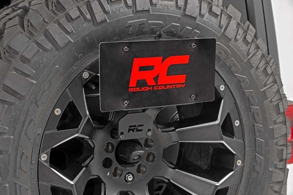 Rough Country License Plate Relocation Bracket | Jeep Wrangler JK/Wrangler Unlimited  (07-18)
