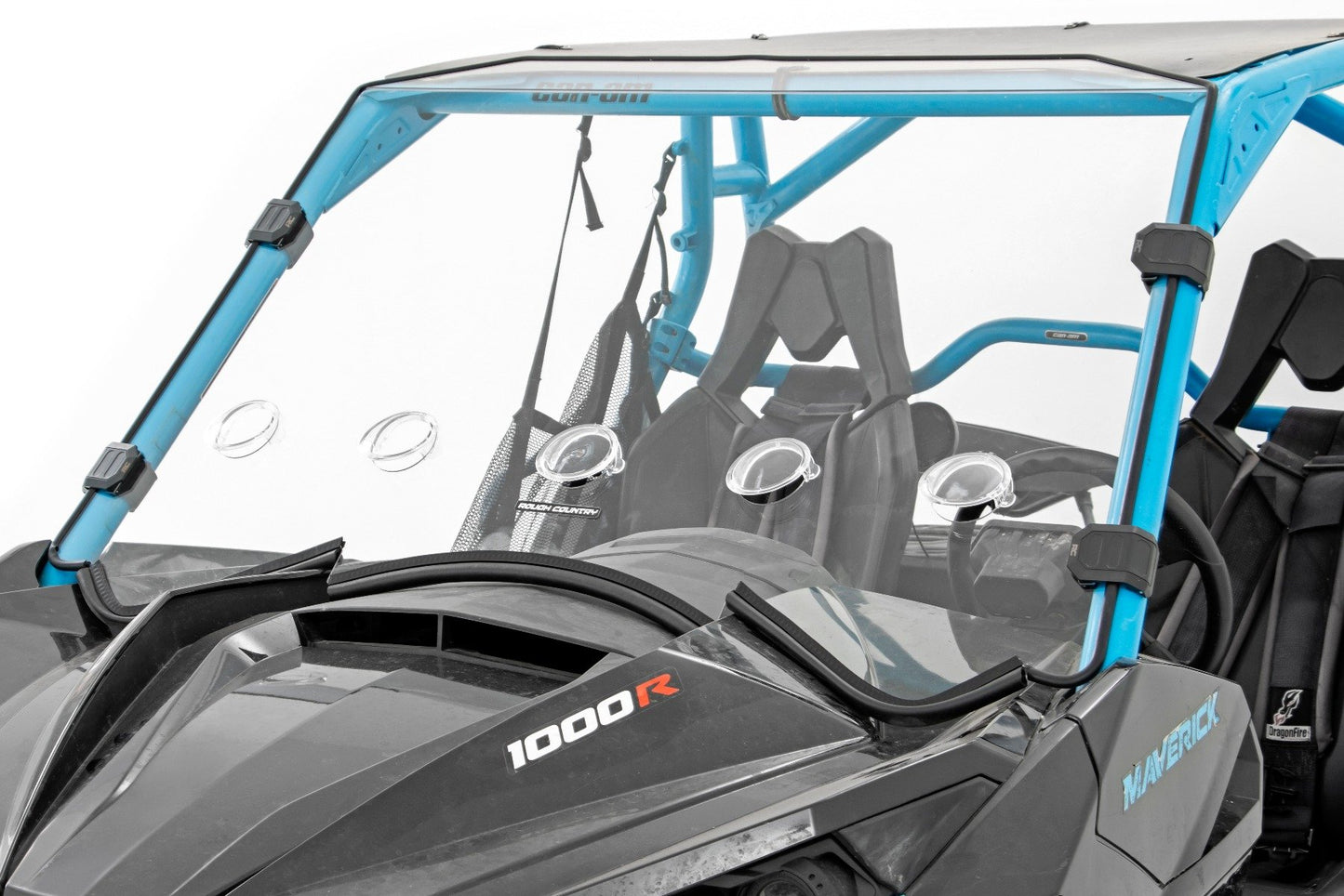 Rough Country Vented Full Windshield | Scratch Resistant | Can-Am Maverick Max 1000R X