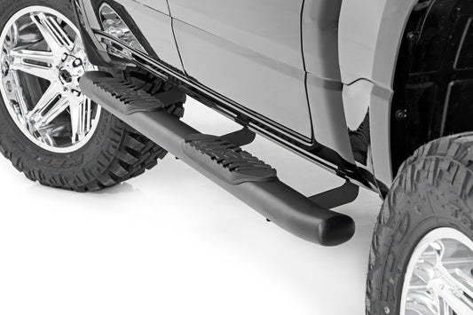 Rough Country Oval Nerf Step | Crew Cab | Black | Ram 1500 (19-26)/1500 TRX (21-24)
