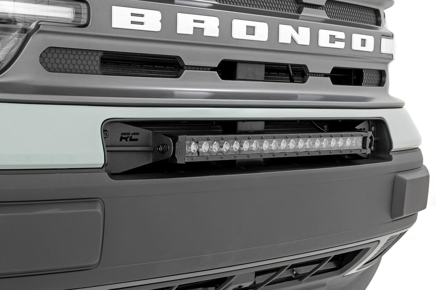 Rough Country LED Light Kit | Bumper Mount | 20" Black Single Row | Ford Bronco Sport (21-26)