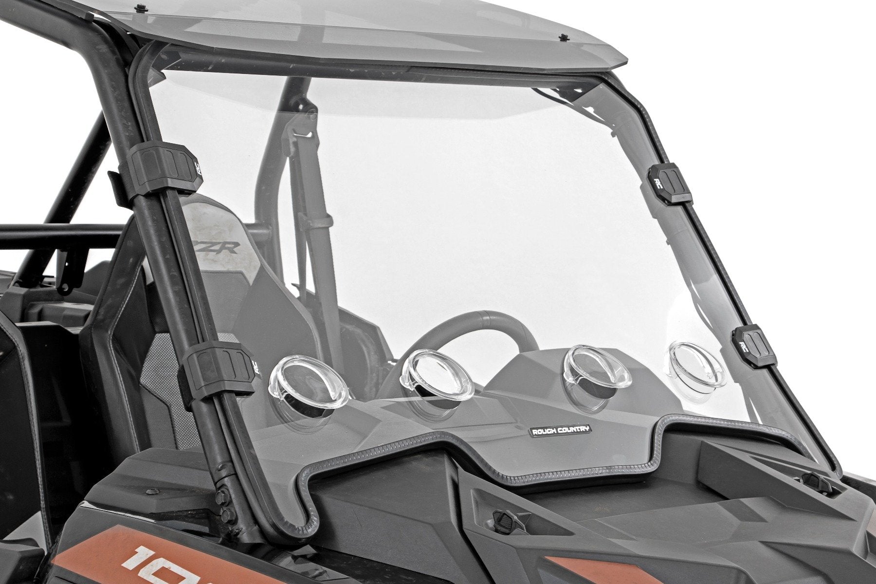Rough Country Vented Full Windshield | Scratch Resistant | Polaris RZR XP 1000