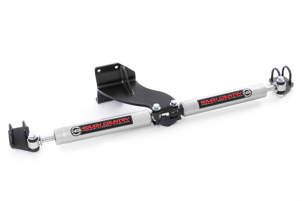Rough Country N3 Steering Stabilizer | Dual | 2.5-8 Inch Lift | Ram 2500 (14-26)/3500 (13-26)