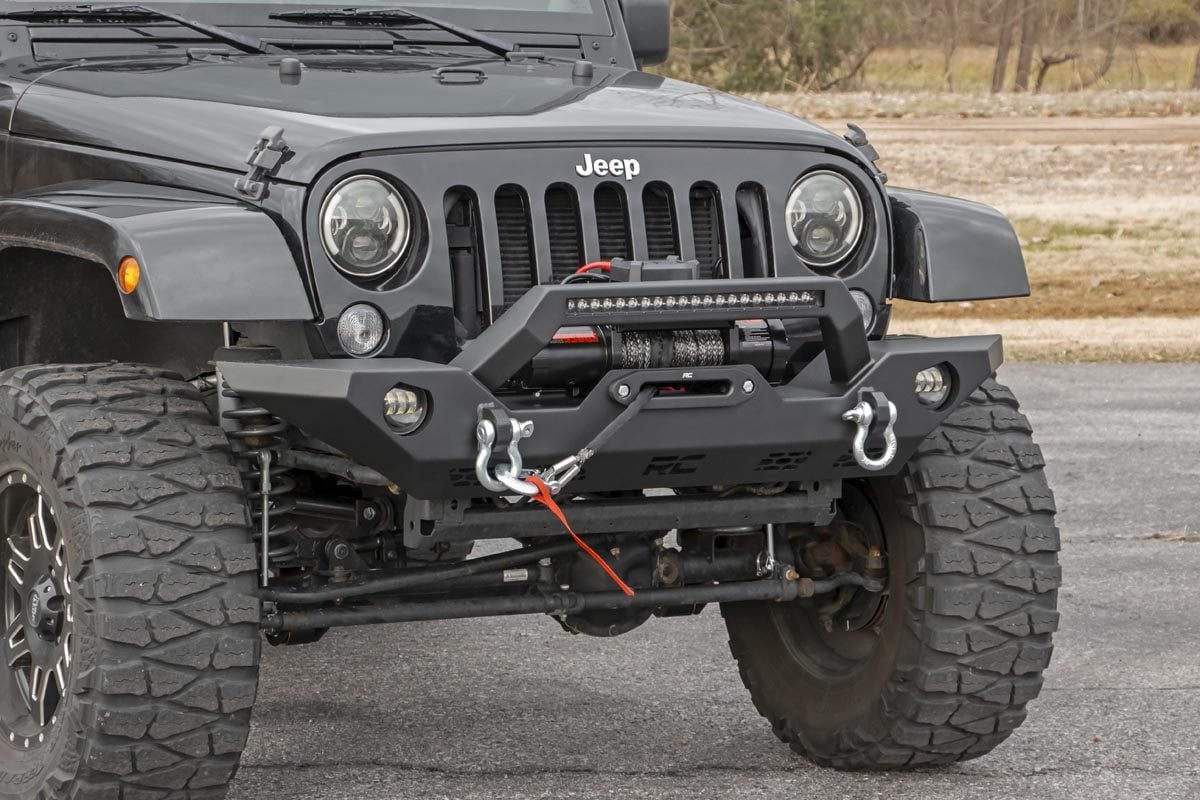Rough Country Front Bumper | Sport | OE Fog | Jeep Gladiator JT/Wrangler JK & JL/Wrangler Unlimited