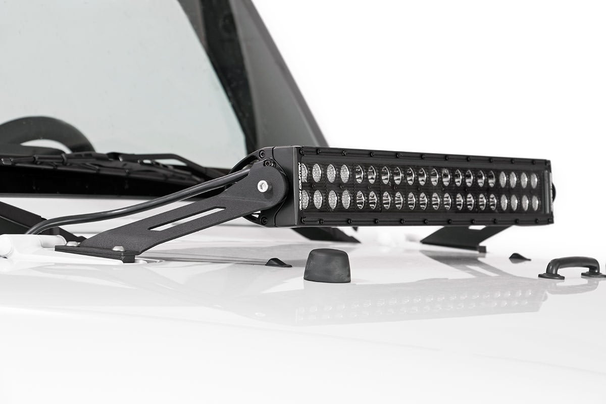 Rough Country LED Light Mount | Hood | 20" | Jeep Wrangler JK/Wrangler Unlimited  (07-18)
